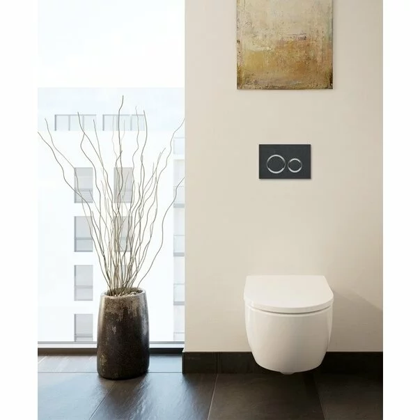 Clapeta de actionare Geberit Sigma21 sticla negru/crom lucios [3]