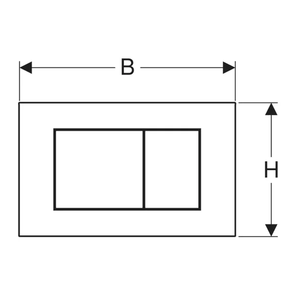 Clapeta de actionare Geberit Sigma40 Slim inox finisaj periat [3]