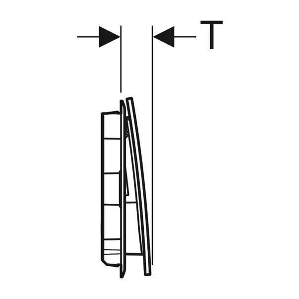 Clapeta de actionare Geberit Sigma70 negru finisaj mat [4]