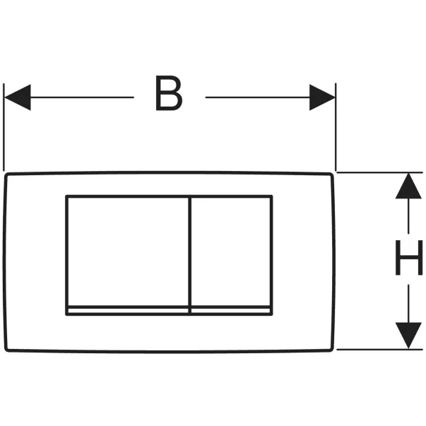Clapeta de actionare Geberit Twinline30 crom lucios - mat [2]