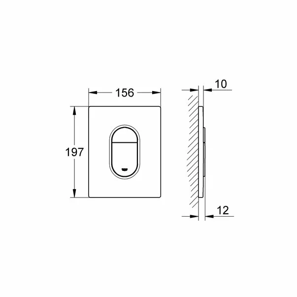 Clapeta de actionare Grohe Arena Cosmopolitan crom [2]