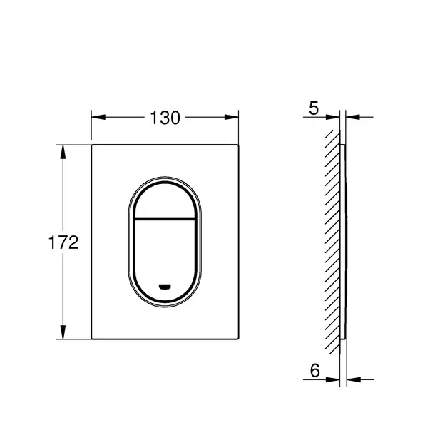 Clapeta de actionare Grohe Arena Cosmopolitan S auriu lucios Cool Sunrise [3]