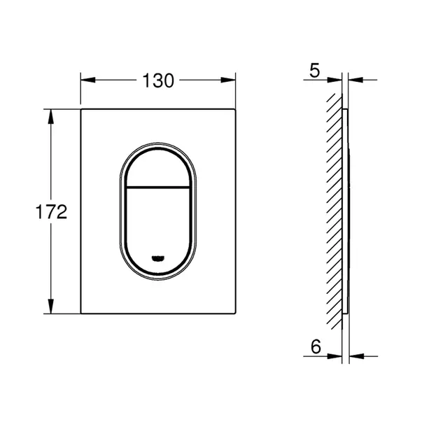 Clapeta de actionare Grohe Arena Cosmopolitan S crom lucios [3]