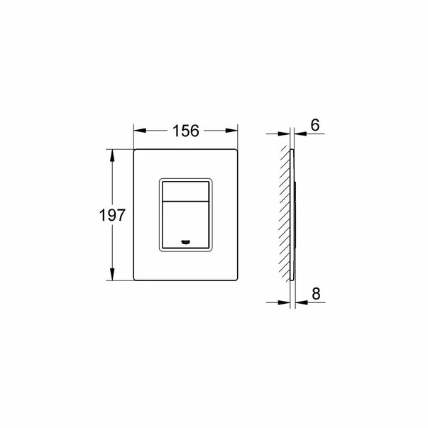 Clapeta de actionare Grohe Skate Cosmopolitan sticla alba [6]