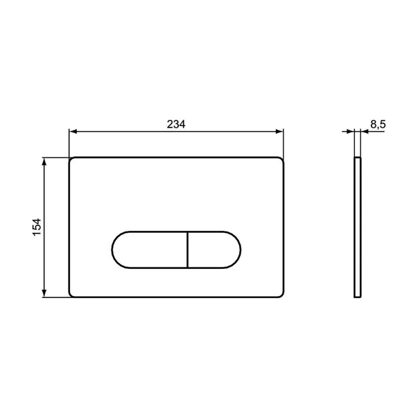 Clapeta de actionare Ideal Standard ProSys Oleas M1 negru [2]
