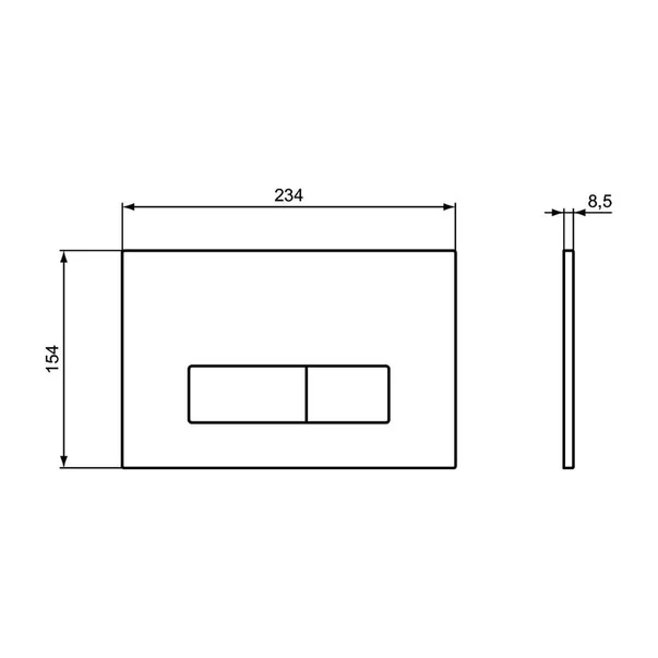 Clapeta de actionare Ideal Standard ProSys Oleas M2 negru [2]