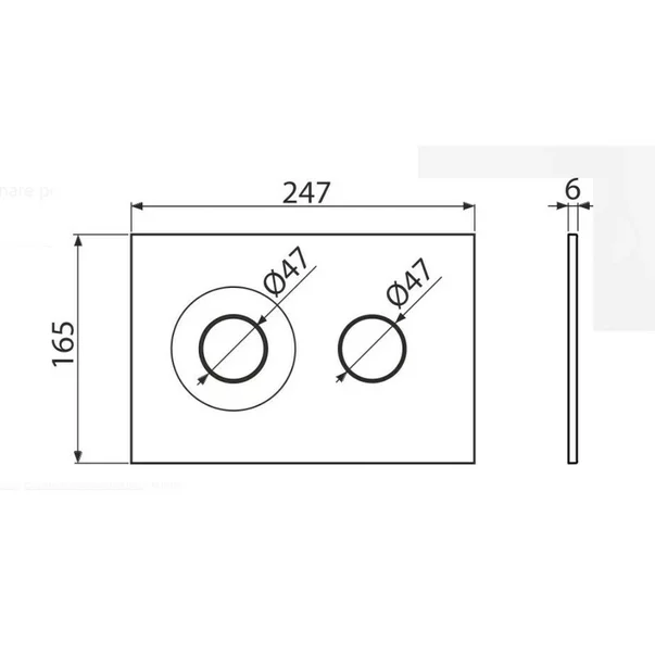 Clapeta de actionare negru mat Alca Dot Dot [2]