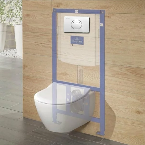 Clapeta de actionare Villeroy&Boch ViConnect alb buton rotund [4]