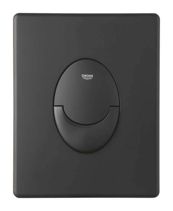 Clapeta de actionare WC Grohe 38964KF0, Start, dubla spalare, verticala, 156 x 197 mm, ABS, mat, negru [2]
