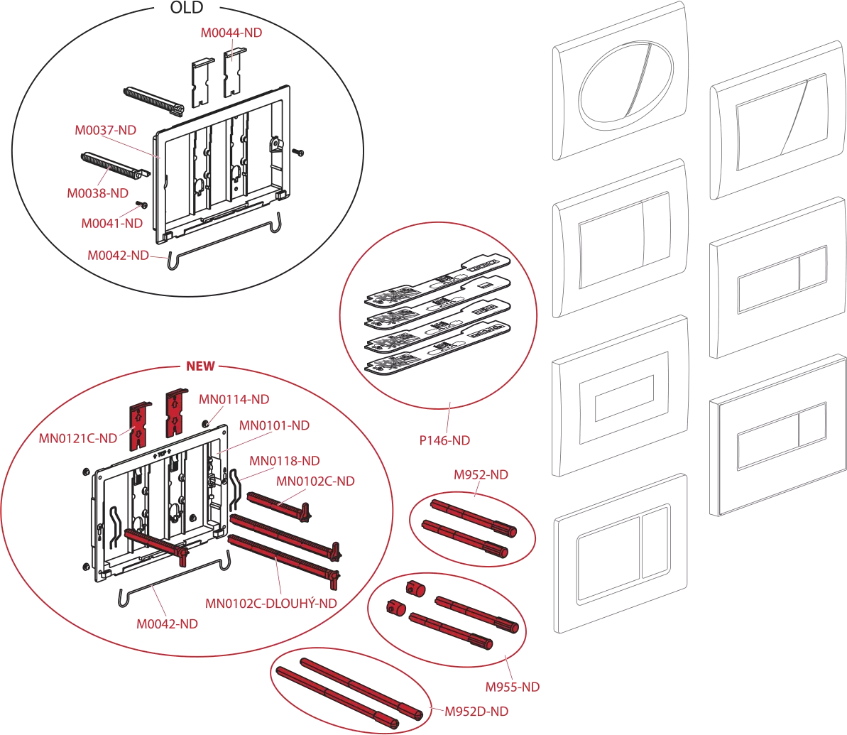 Clapeta WC Alca Basic, dubla, orizontala, 165 x 247 mm, ABS, lucios, crom, M371 [3]