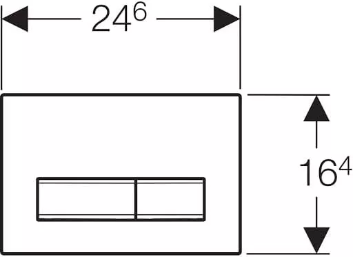 Clapeta WC Geberit Sigma50, dubla, 246 x 164 mm, orizontala, zinc, lucios, crom, 115.788.21.5 [2]