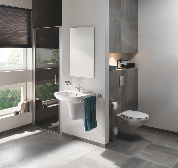 Clapeta WC Grohe 37601000, 130 mm, 172 mm, functie eco, verticala, incastrat pentru tip rezervor, Crom [8]