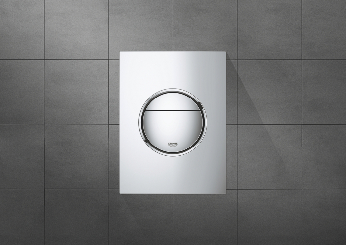 Clapeta WC Grohe 37601000, 130 mm, 172 mm, functie eco, verticala, incastrat pentru tip rezervor, Crom [3]