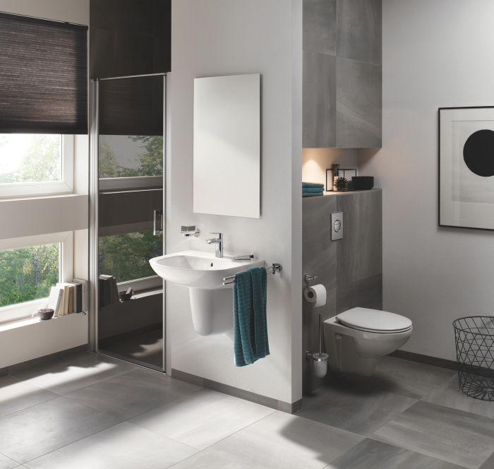 Clapeta WC Grohe 37601000, 130 mm, 172 mm, functie eco, verticala, incastrat pentru tip rezervor, Crom [4]