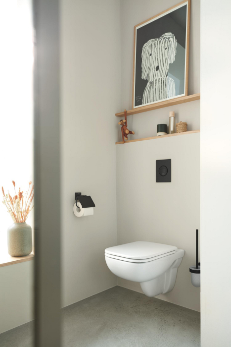 Clapeta WC Grohe 37601KF0, Nova Cosmo S, dubla, verticala, 172 x 130 mm, ABS, mat, negru [6]
