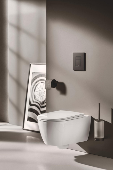 Clapeta WC Grohe 37624KF0, Arena Cosmo S, dubla, verticala, 130 x 172 mm, plastic, mat, negru [5]