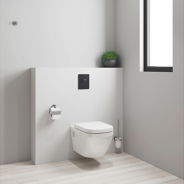 Clapeta WC Grohe 38765KV0, Nova Cosmo, dubla, verticala, 197 x 156 mm, ABS, lucios, negru [9]