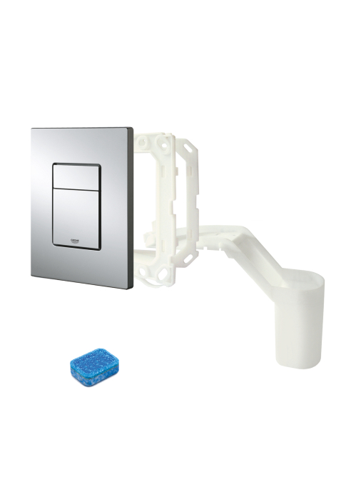 Clapeta WC Grohe 38805000, 156 mm, 197 mm, functie eco, verticala, incastrat pentru tip rezervor, Crom [4]