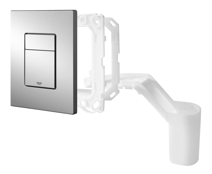 Clapeta WC Grohe 38805000, 156 mm, 197 mm, functie eco, verticala, incastrat pentru tip rezervor, Crom [3]