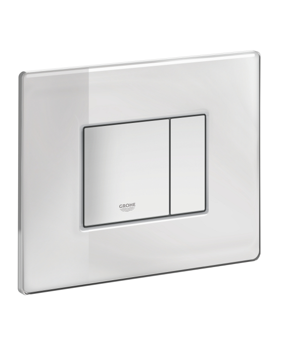 Clapeta WC Grohe 389160A0, Skate Cosmo, dubla, verticala, 197 x 156 mm, sticla/oglinda, alb [5]