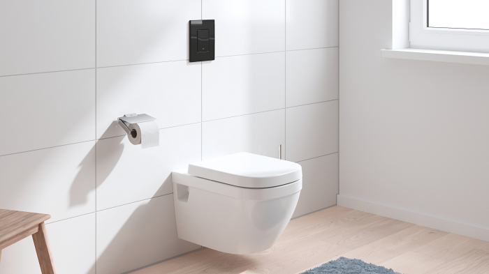 Clapeta WC Grohe 38966KV0, Even, dubla, verticala, 197 x 156 mm, ABS, lucios, negru [8]