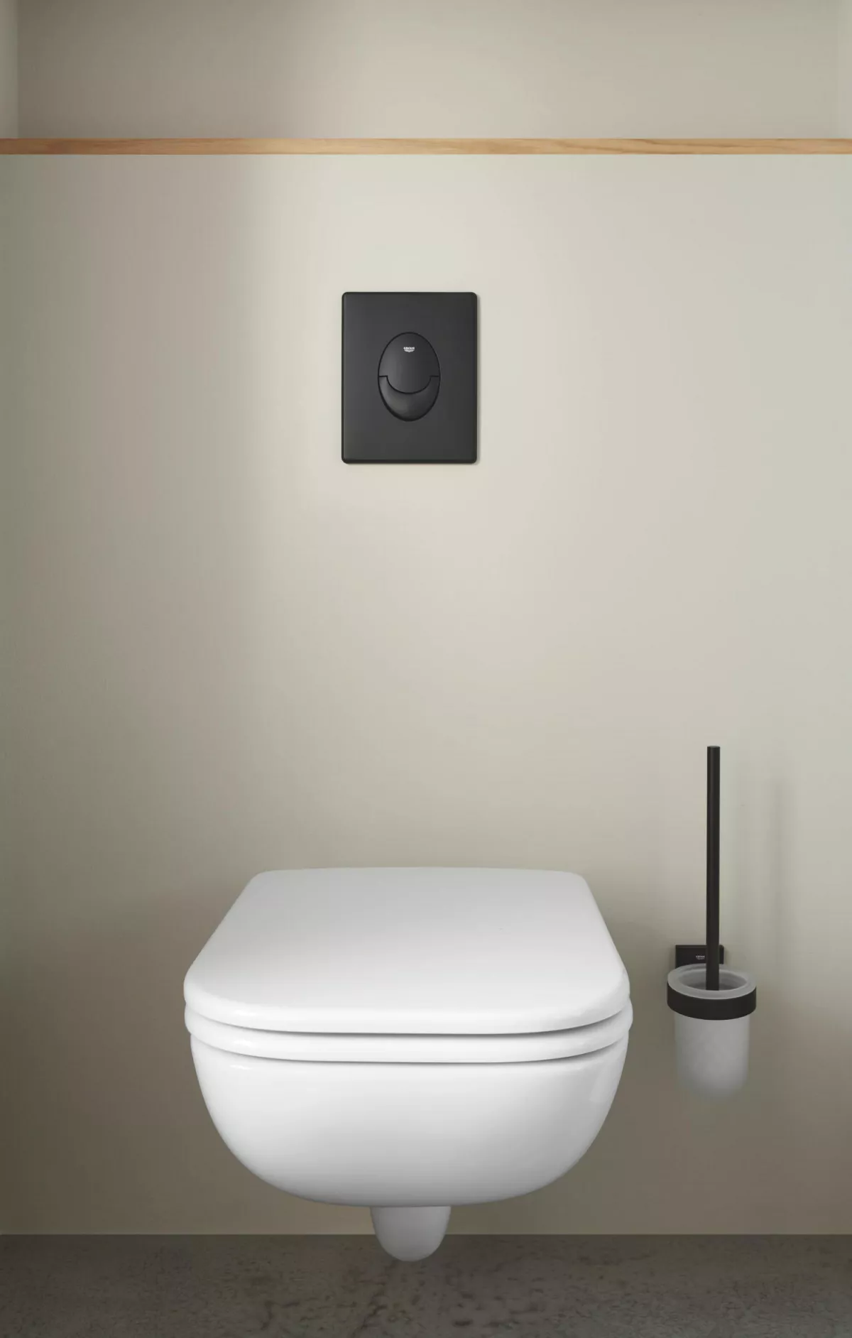 Clapeta WC Grohe Skate Air, dubla, 156 x 197 mm, verticala, plastic, mat, negru, 38505KF0 [2]