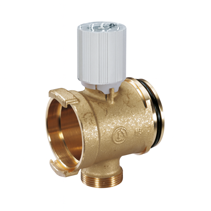 Colector modular Giacomini R53VMY006, cu valva de inchidere, DN32, conexiune rapida, pentru instalatii HVAC [1]