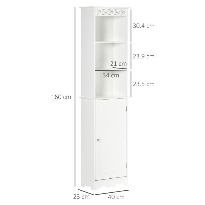  Coloana Baie Lemn Alb - 40×23×160 cm, Decor Sculptura Florala [3]