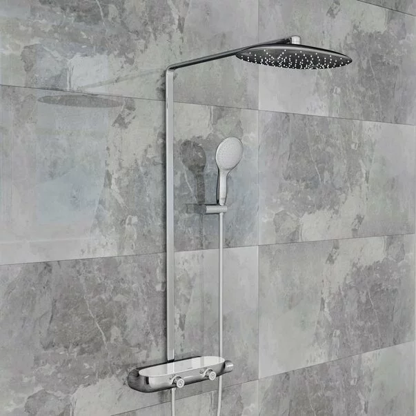 Coloana de dus cu baterie termostatata crom - alb Grohe RainShower System SmartControl 360 Mono [7]