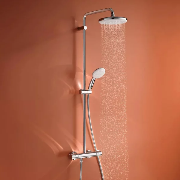 Coloana de dus cu baterie termostatata Grohe Tempesta 210 finisaj crom lucios [6]