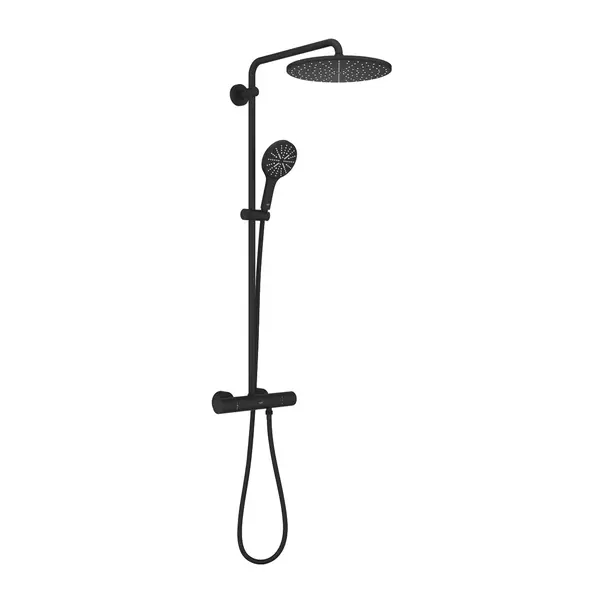 Coloana de dus cu baterie termostatata negru mat Grohe RainShower [3]