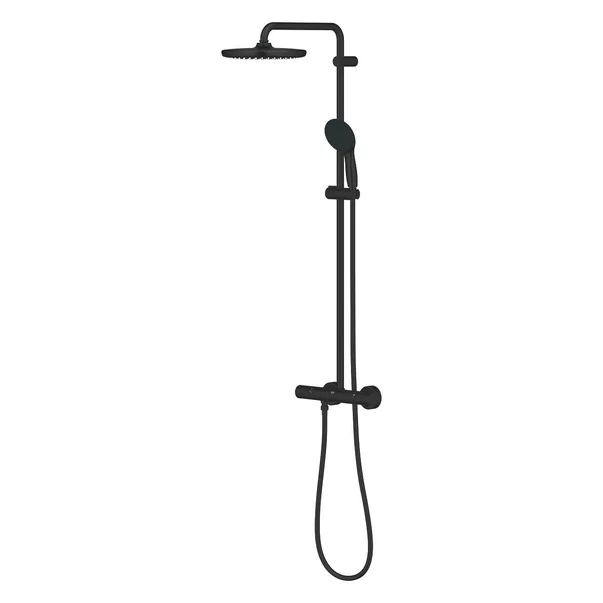Coloana de dus cu baterie termostatata negru mat Grohe Tempesta 250 [2]