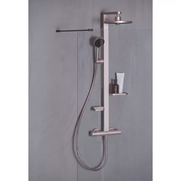 Coloana de dus cu baterie termostatata rose mat Ideal Standard Alu+ [2]