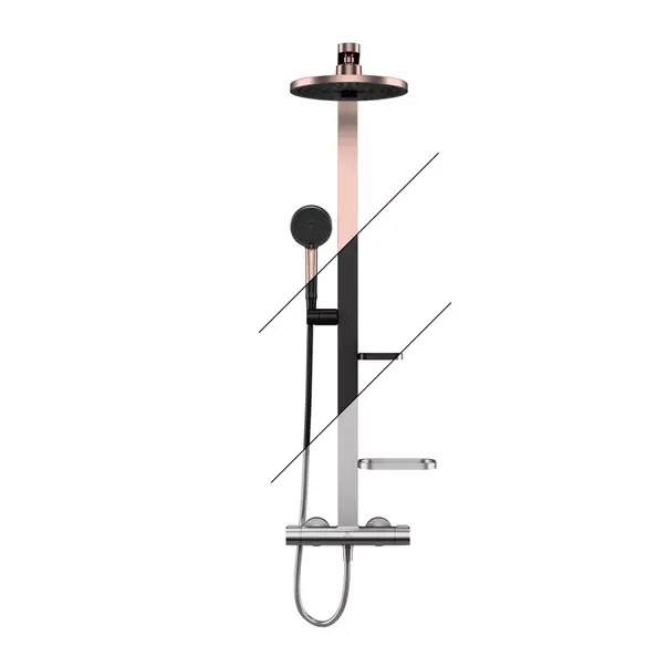 Coloana de dus cu baterie termostatata rose mat Ideal Standard Alu+ [8]