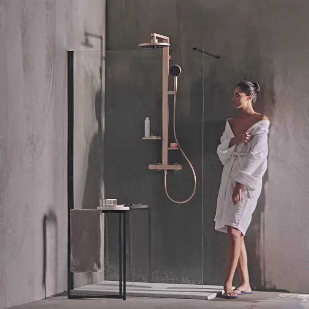 Coloana de dus cu baterie termostatata rose mat Ideal Standard Alu+ [14]