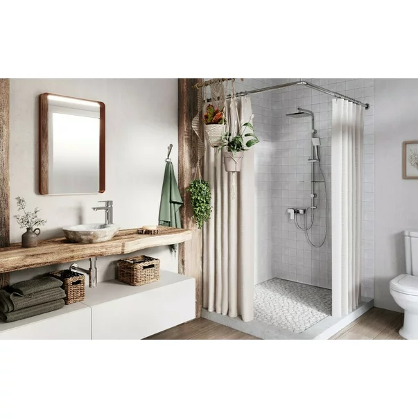 Coloana de dus cu comutator Ferro fara baterie Amiga VerdeLine [3]