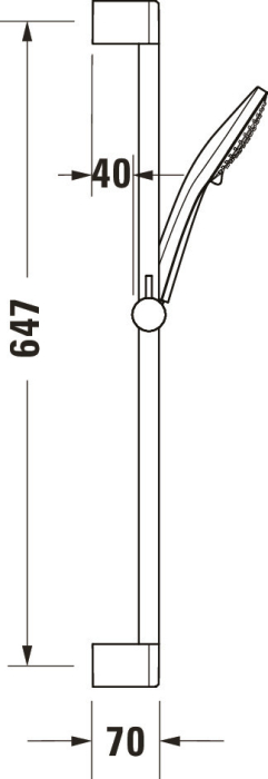 Coloana de dus Duravit UV0680002010, dus, montaj aparent, numar functii para dus 3, lungime furtun m 1.6, crom [4]
