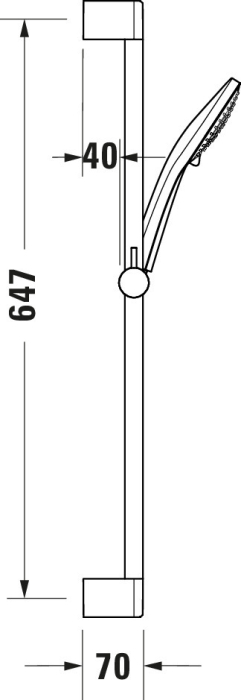 Coloana de dus Duravit UV0680002046, dus, montaj aparent, numar functii para dus 3, lungime furtun m 1.6, negru [3]