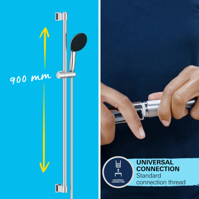 Coloana de dus Grohe 26953001, 1.75 m, 110 mm, 900 mm, 1 functii para dus, 1/2 conexiune furtun, Crom [16]