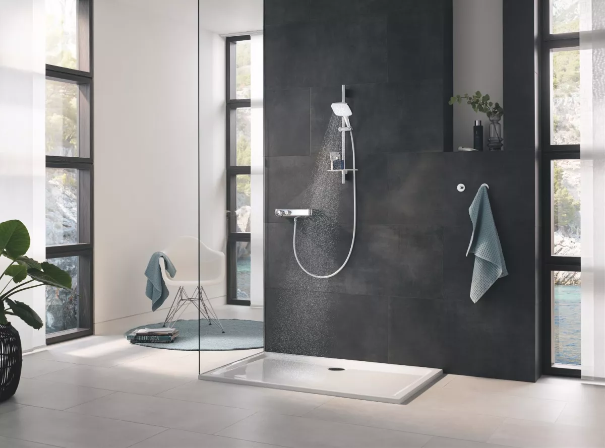 Coloana de dus Grohe SmartActive Cube, 1/2'', universala, 3 functii, 600 mm, crom, 26584LS0 [7]