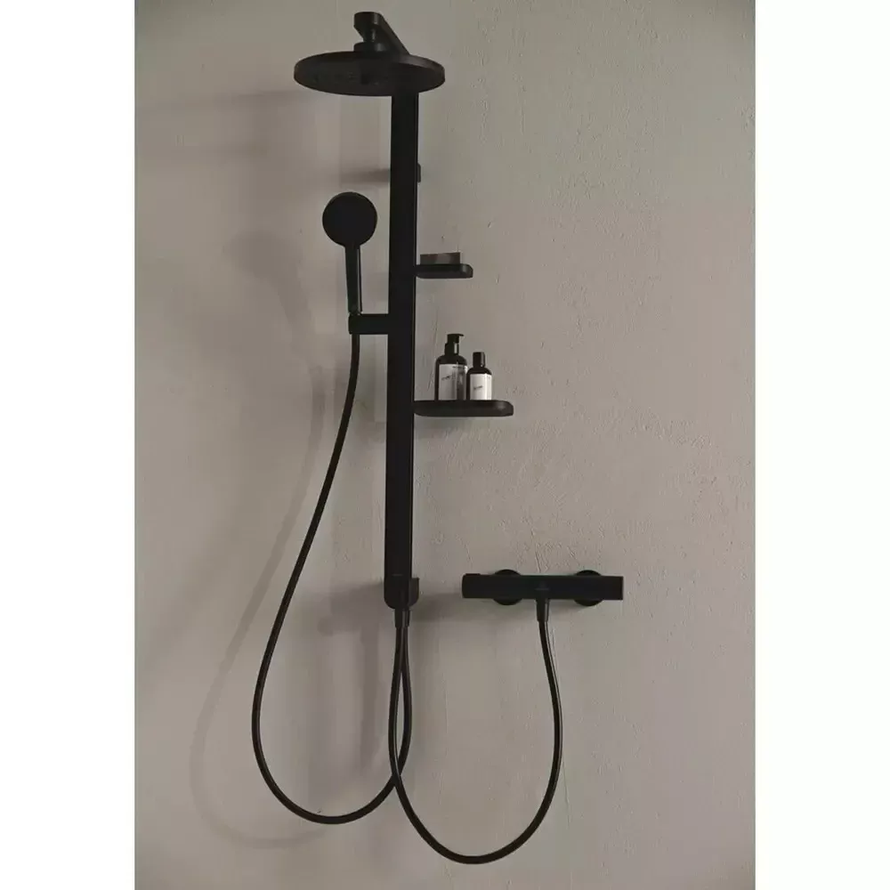 Coloana de dus Ideal Standard Alu+, 1100 mm, dus fix 260 mm, 1 functie, mat, negru, BD585XG [7]