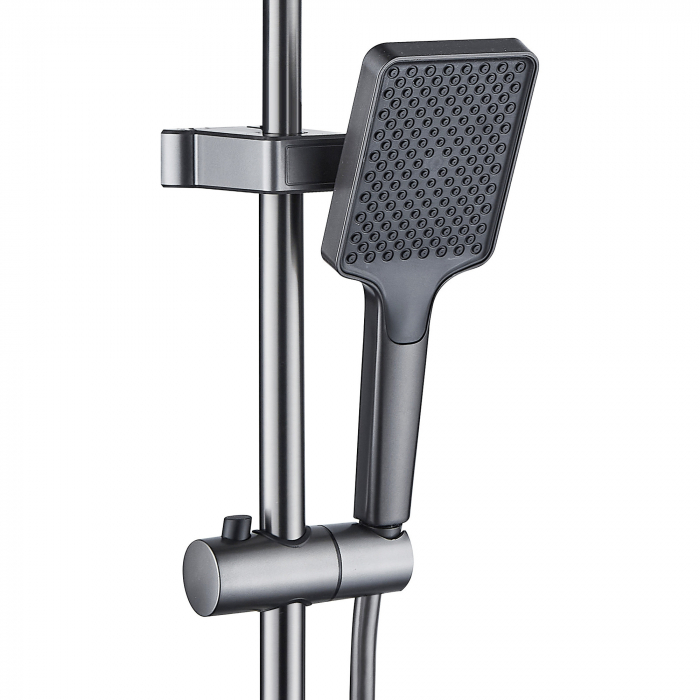 Coloana de dus RAIZ Origins NOVA, 4 functii, Montare rapida, Jet reglabil, Presiune ridicata, Para de dus, Dus fix cu functie ploaie, Functie bideu, Negru mat [5]