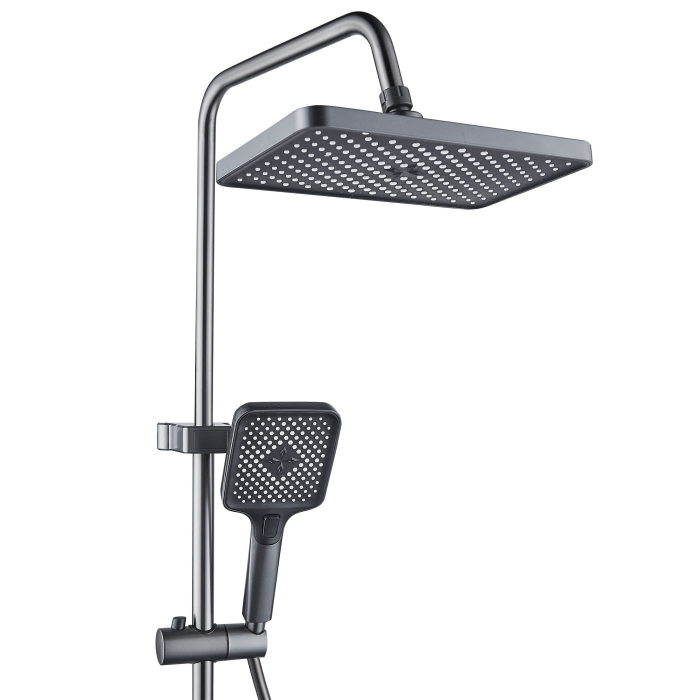Coloana de dus RAIZ Origins Flow, 4 functii, Afisaj digital, Jet reglabil, Presiune ridicata, Para de dus, Dus fix cu functie ploaie, Functie bideu, Gri [5]