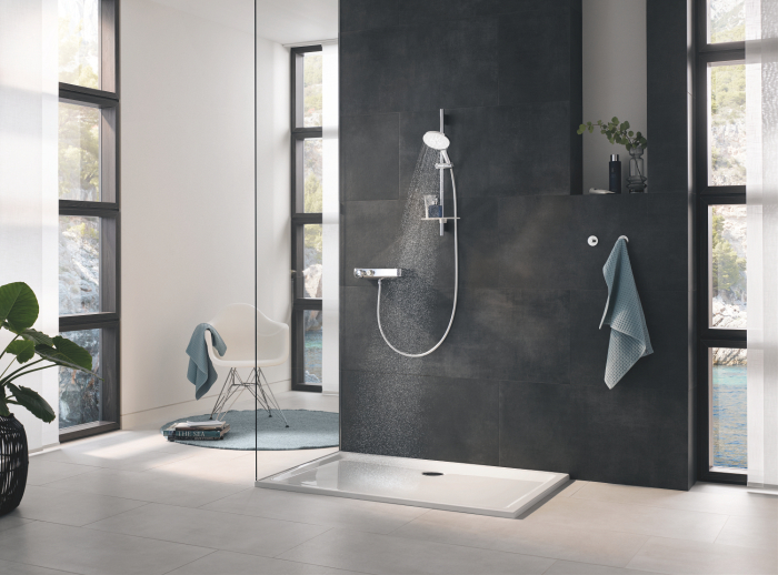 Coloana dus Grohe 26592LS0, SmartActive 150, 600 mm, 3 functii, etajera, crom [4]