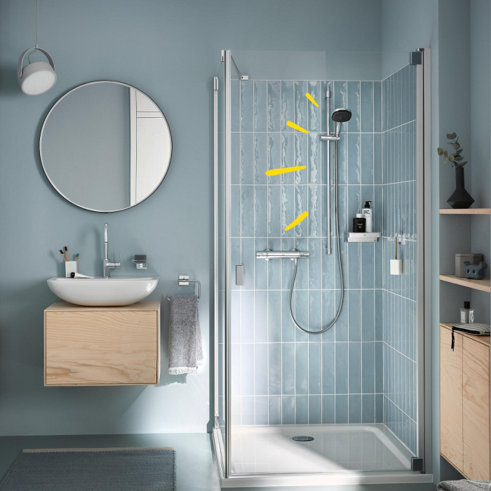 Coloana dus Grohe 26930001, 1.75 m, 110 mm, 920 mm, 2 functii para dus, 1/2 conexiune furtun, conexiune universala, Crom [24]