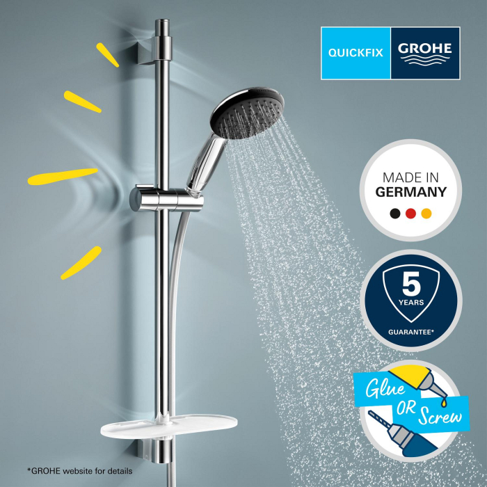 Coloana dus Grohe 26952001, 1.75 m, 110 mm, 620 mm, 2 functii para dus, 1/2 conexiune furtun, conexiune universala, Crom [18]