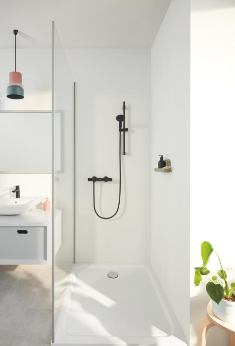 Coloana dus Grohe 269542431, 1.75 m, 110 mm, 900 mm, 2 functii para dus, 1/2 conexiune furtun, Negru [6]