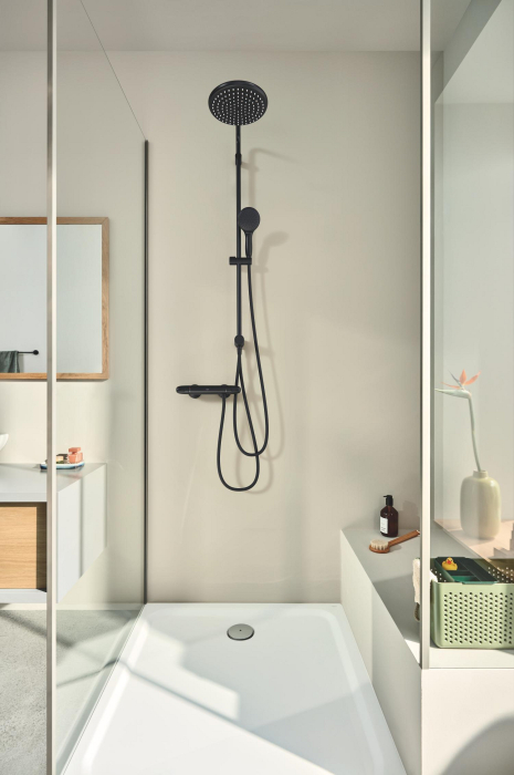 Coloana dus Grohe 269792431, 1.5 m, 110 mm, 1136 mm, 250 mm, 3 functii para dus, 1/2 conexiune furtun, Negru [5]