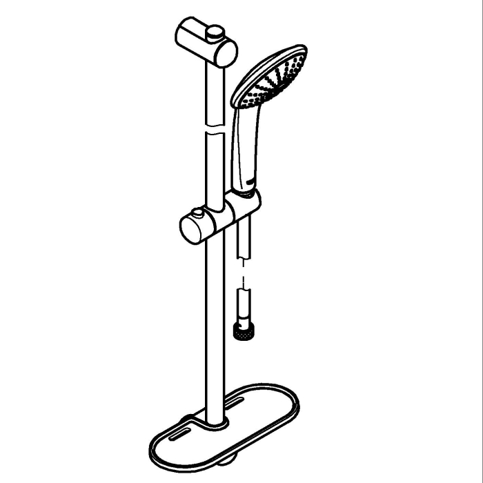 Coloana dus Grohe 2764630E, Tempesta 110, 900 mm, 2 functii, crom [4]