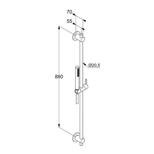 Coloana dus Kludi Nova Fonte, 880 mm, 1 functie, mat, alb, 2084053-15 [2]